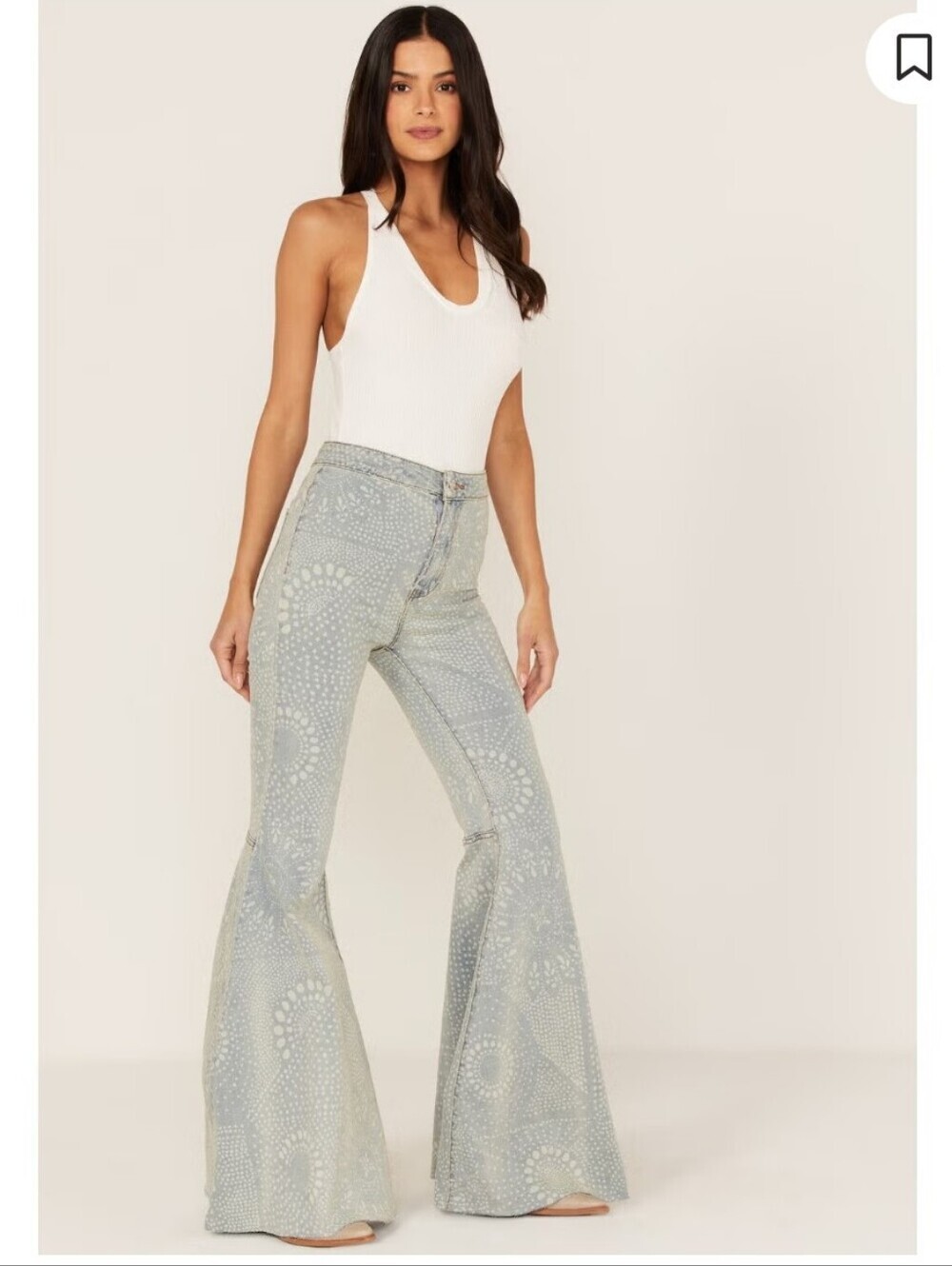 Free People Women's Light Wash High Rise Just Float On Flare Jeans 27